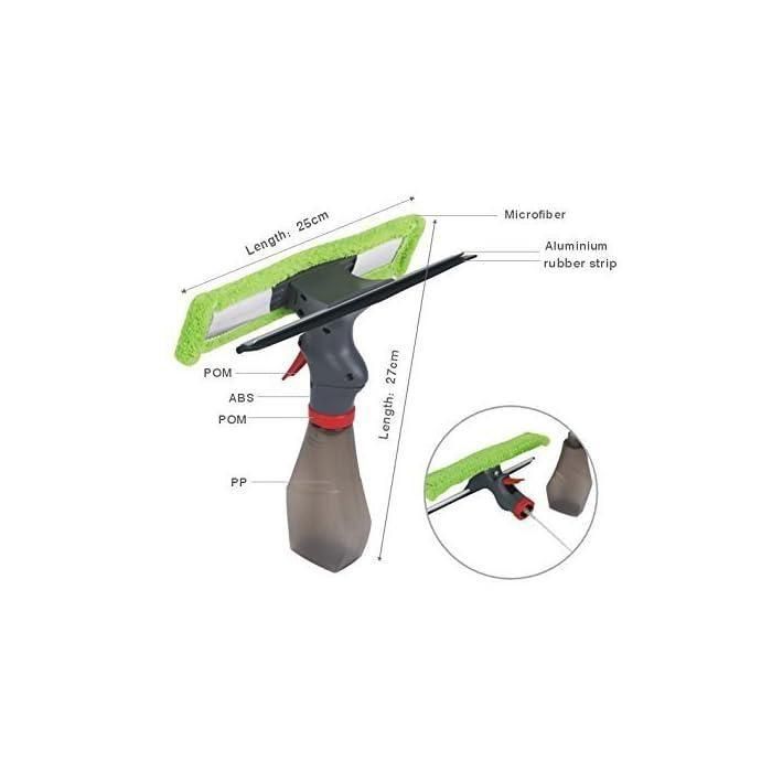 Glass Cleaner 3-in-1 Spray Cleaning Brush with Wiper