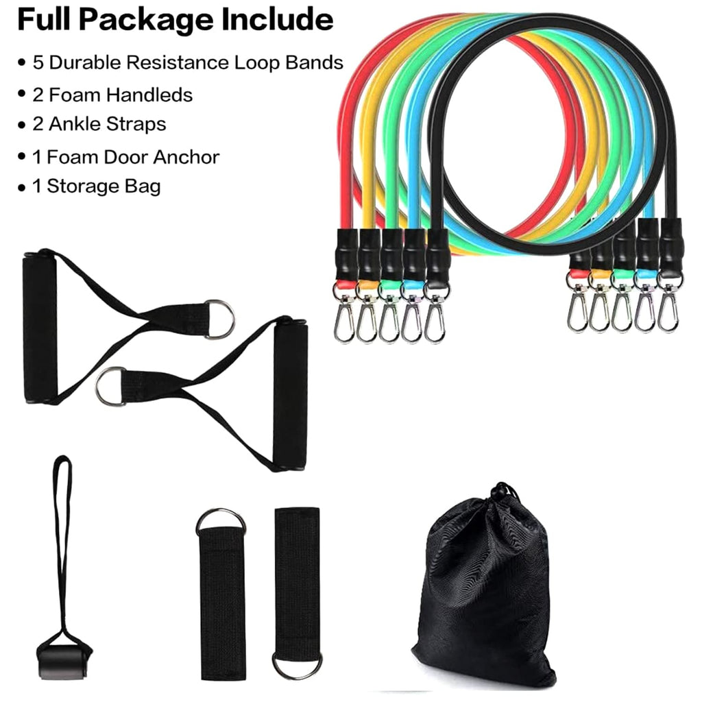 Premium Edition Resistance Bands Workout Set (Up to 110 lbs)