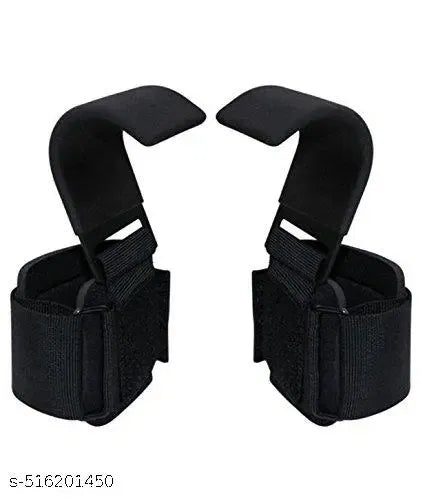 Weight Lifting Hooks Hand Grip Wrist Straps (Set of 2)