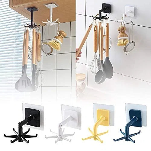 Wall-Mounted Adjustable Degree Hook Sticker