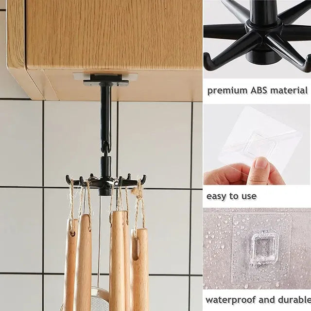 Wall-Mounted Adjustable Degree Hook Sticker