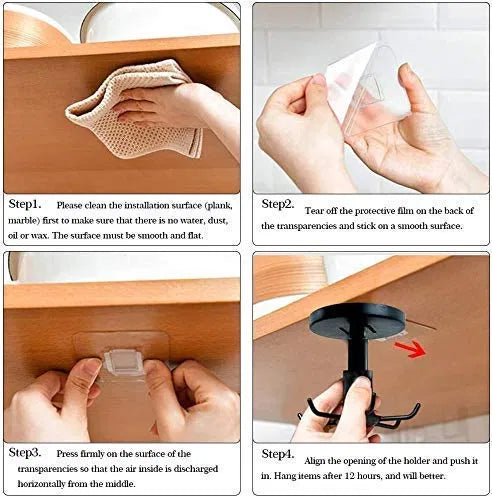 Wall-Mounted Adjustable Degree Hook Sticker