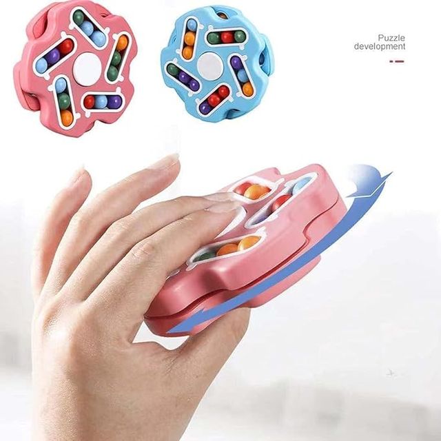 Fidget Toy Rotating Magic Bean Cube Spinner, Educational Learning Toy